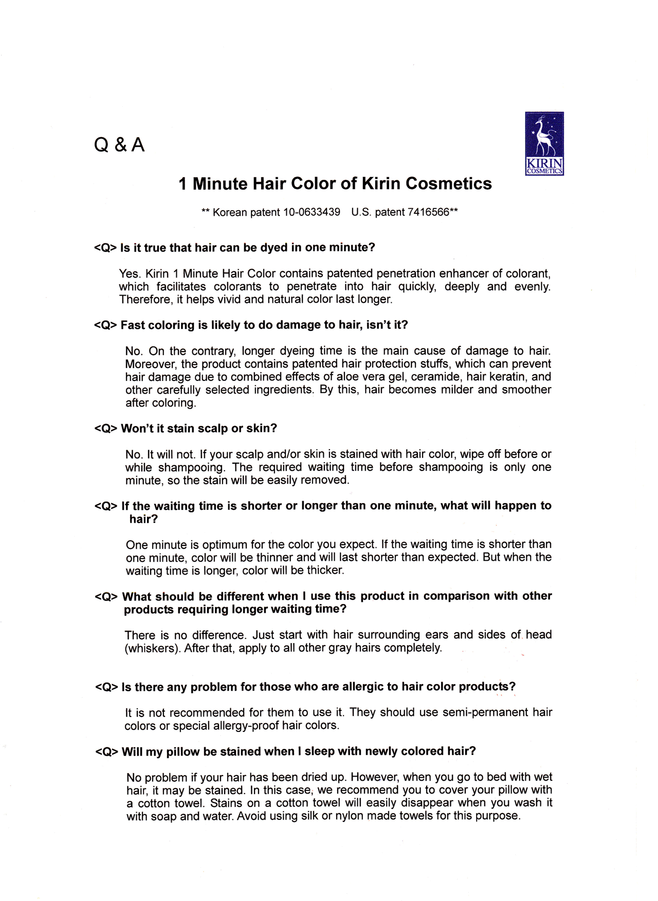1분 염색에 대한 Q&A (영어) [첨부 이미지1]